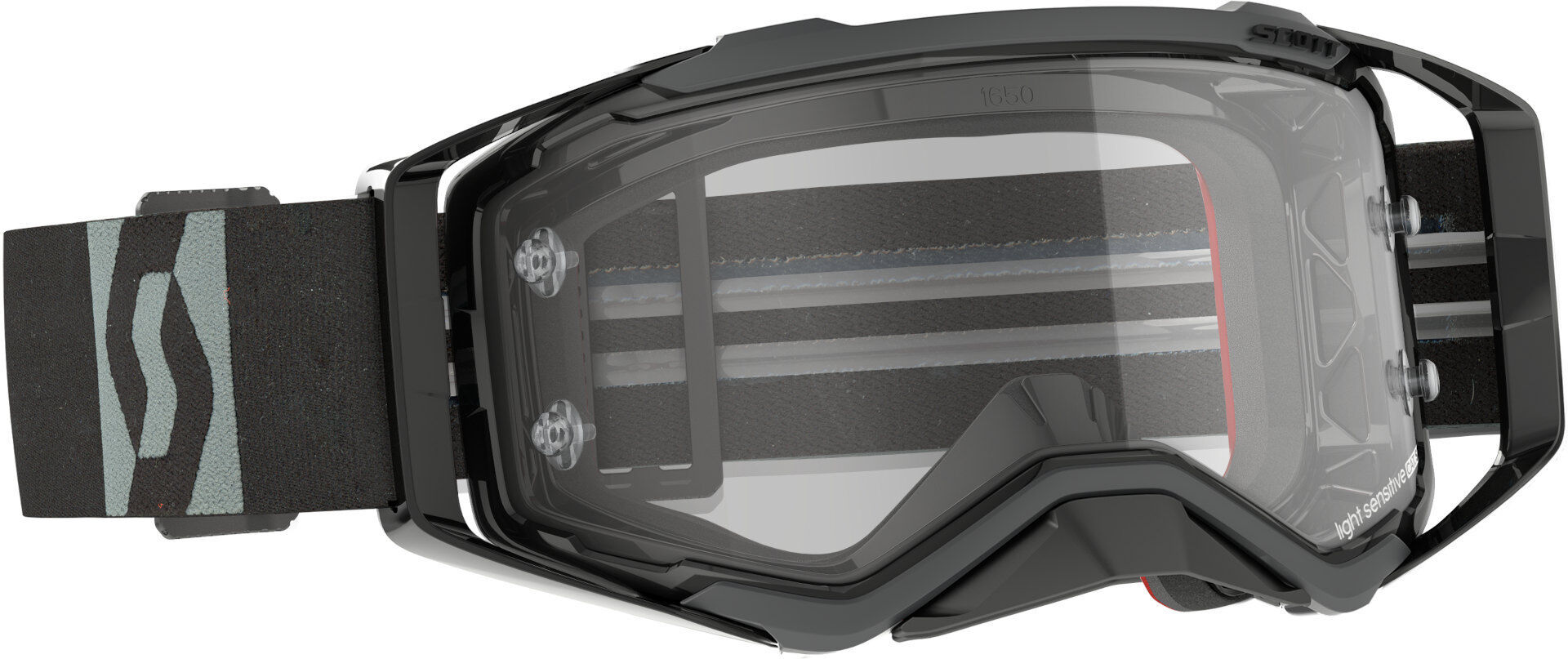 Scott Prospect LS Gafas de Motocross Negras/Grises - Negro Gris (un tamaño)