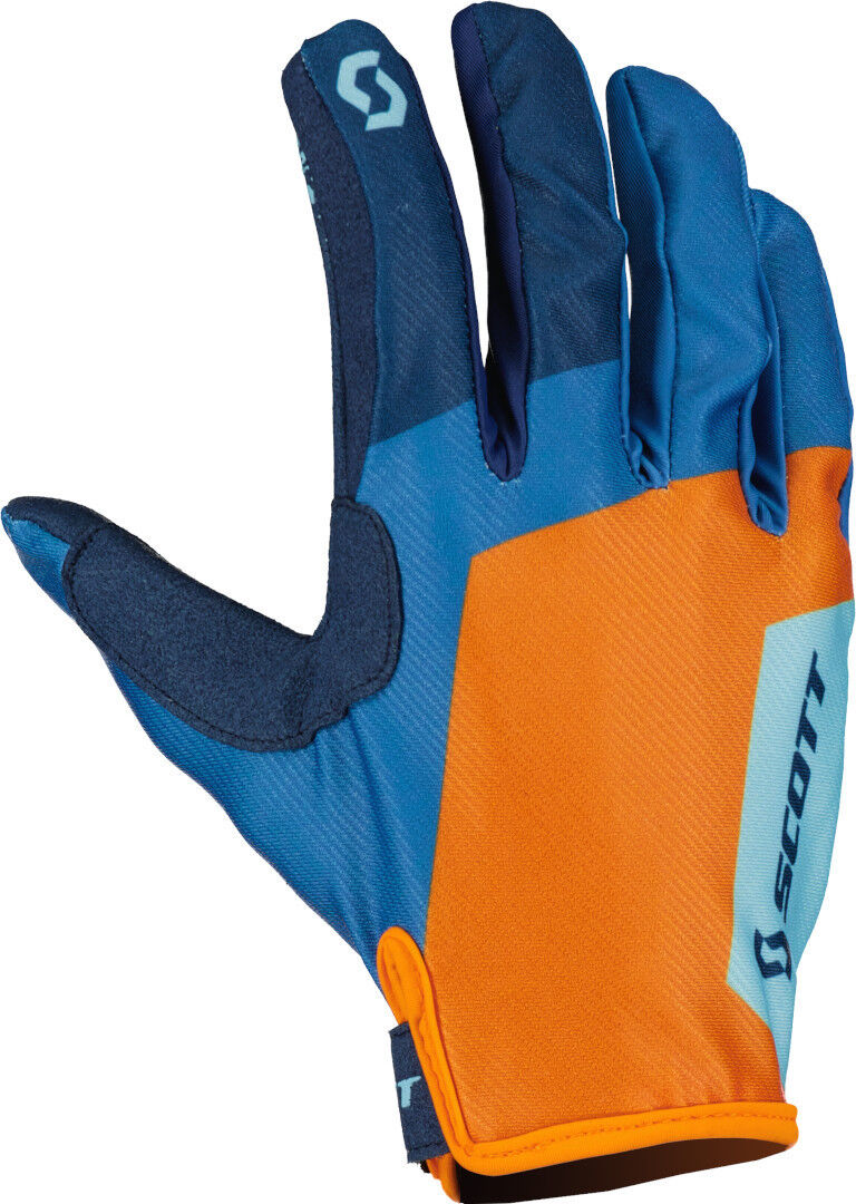 Scott 350 Race Evo Guantes de Motocross Azul/Naranja - Azul Naranja (S)