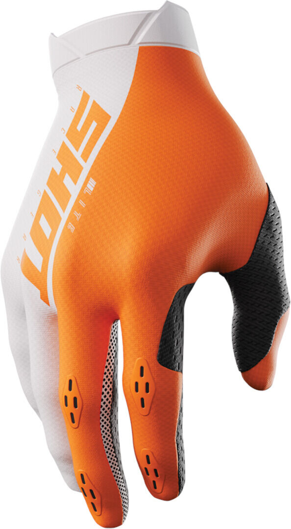 Shot Lite Guantes de motocross - Blanco Naranja (M L)