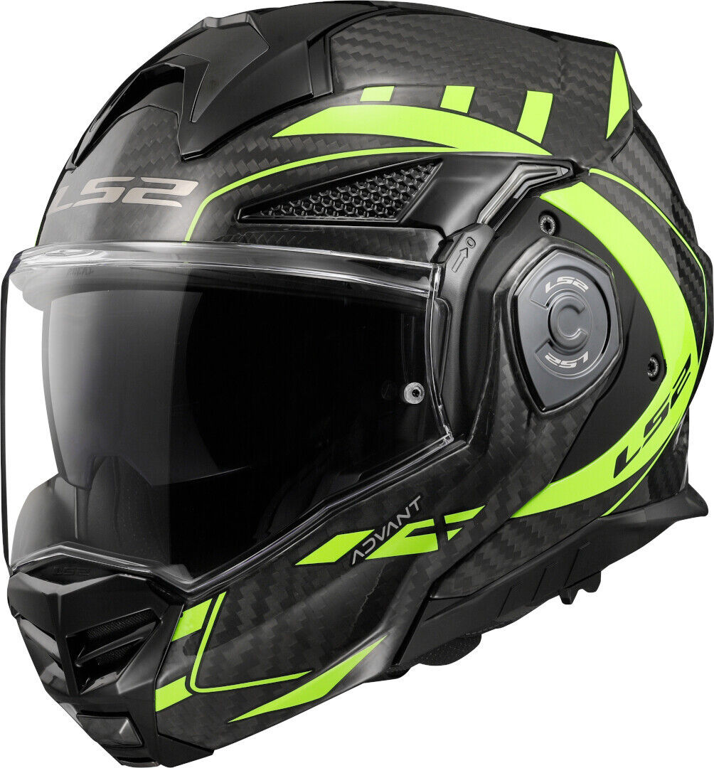 LS2 FF901 Advant X Future Carbon Casco - Negro Amarillo (S)