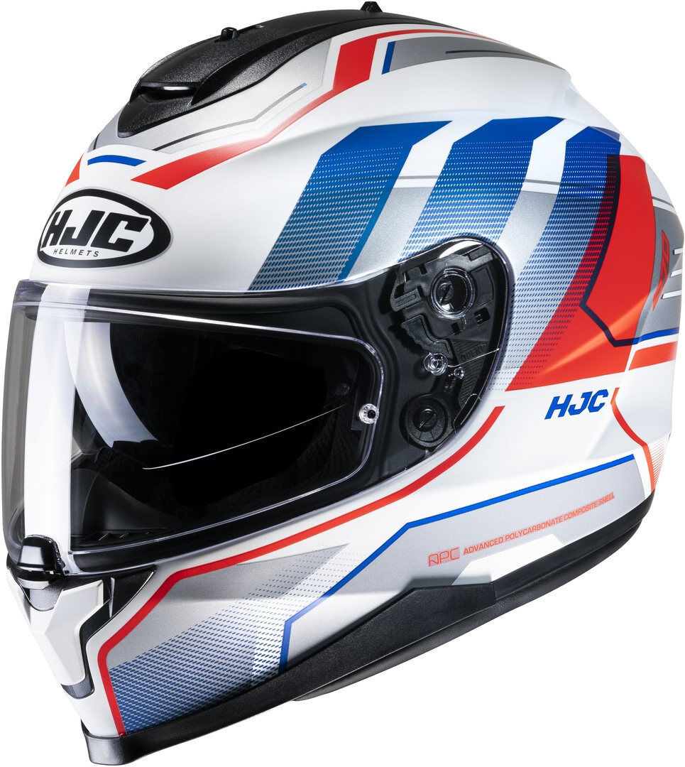 HJC C70 Nian Casco - Blanco Rojo Azul (M)