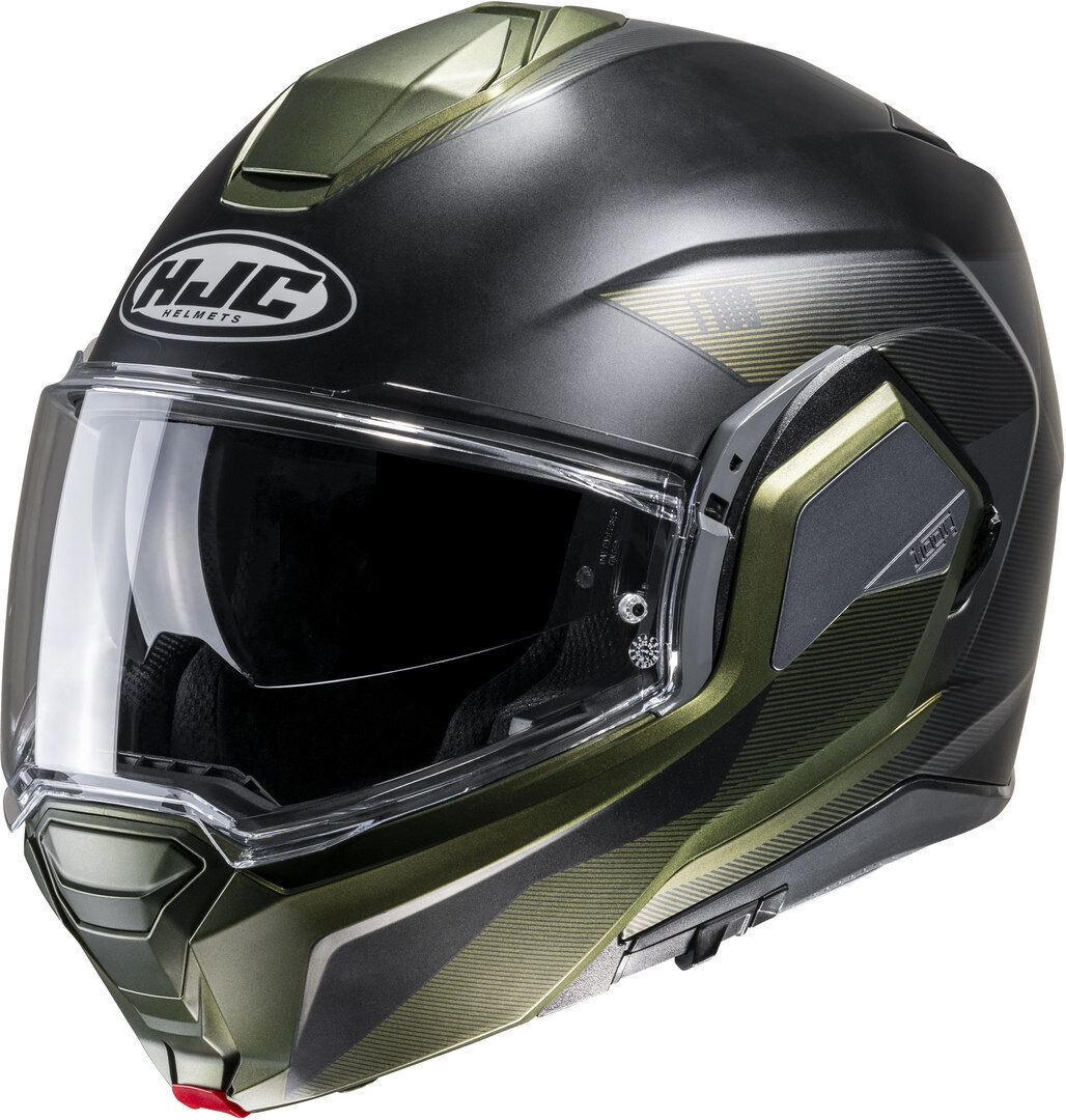 HJC i100 Beston Casco - Negro Verde (XL)