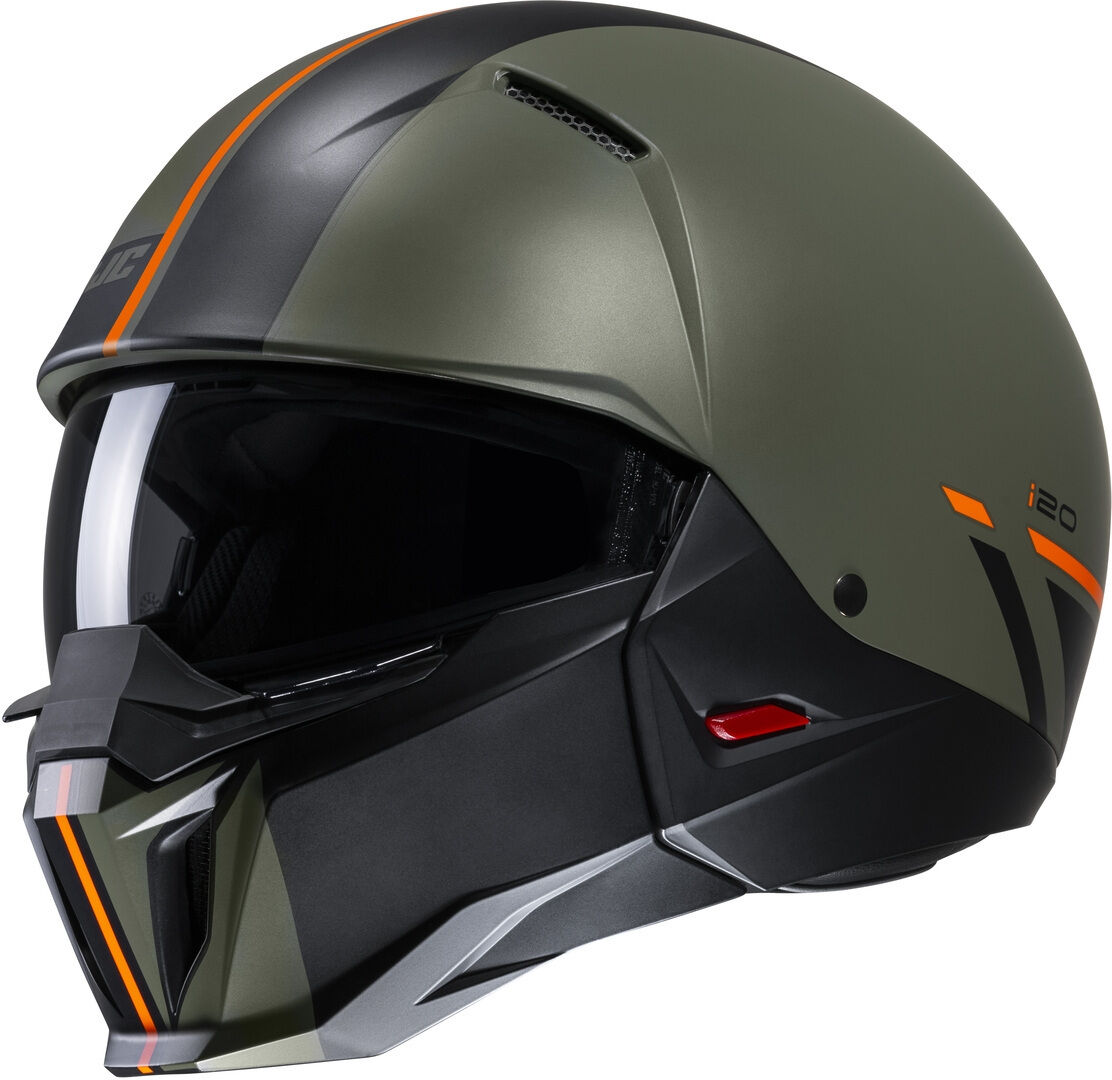 HJC i20 Batol Casco Jet - Negro Verde (S)