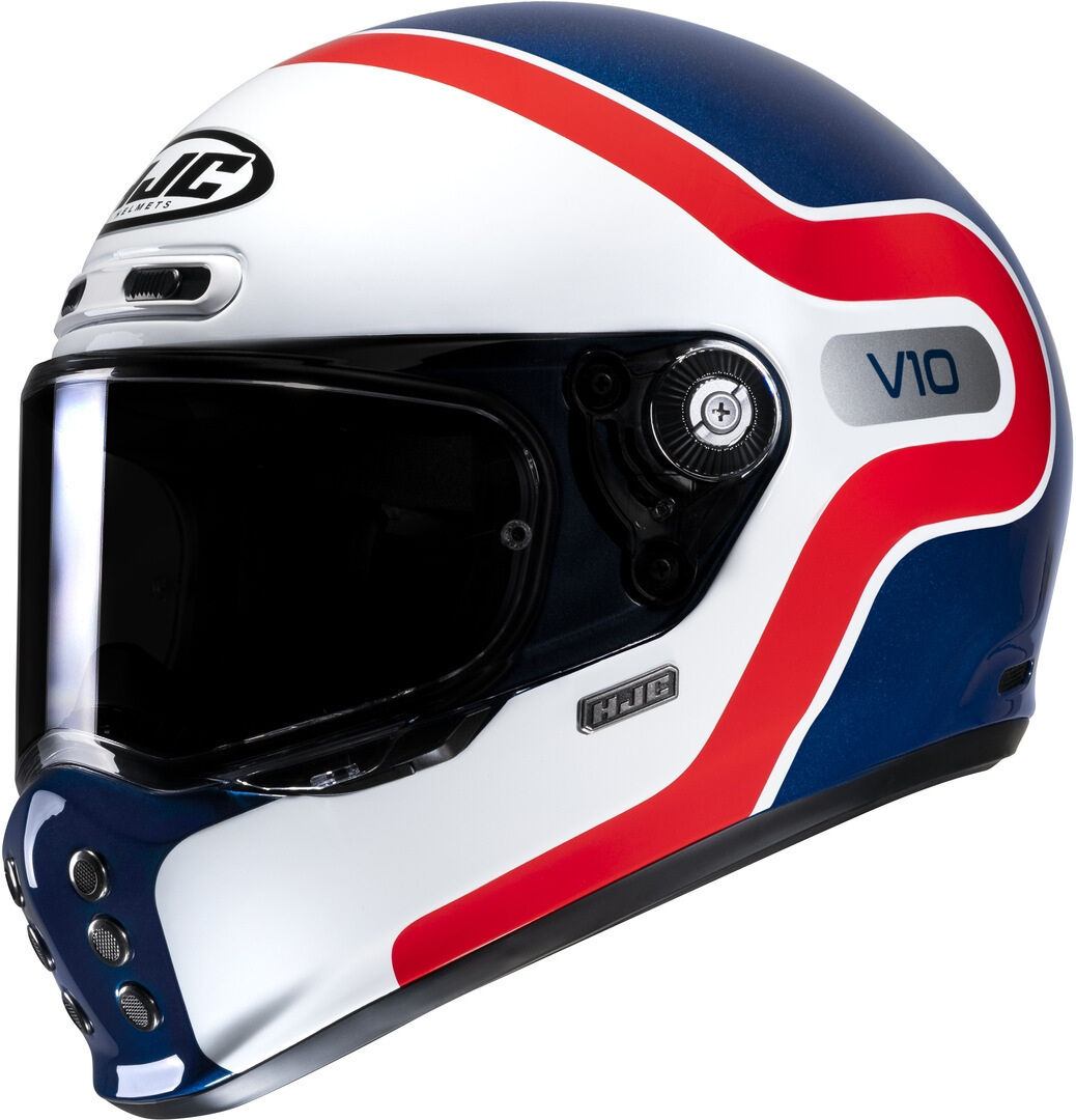 HJC V10 Grape Casco - Blanco Rojo Azul (L)