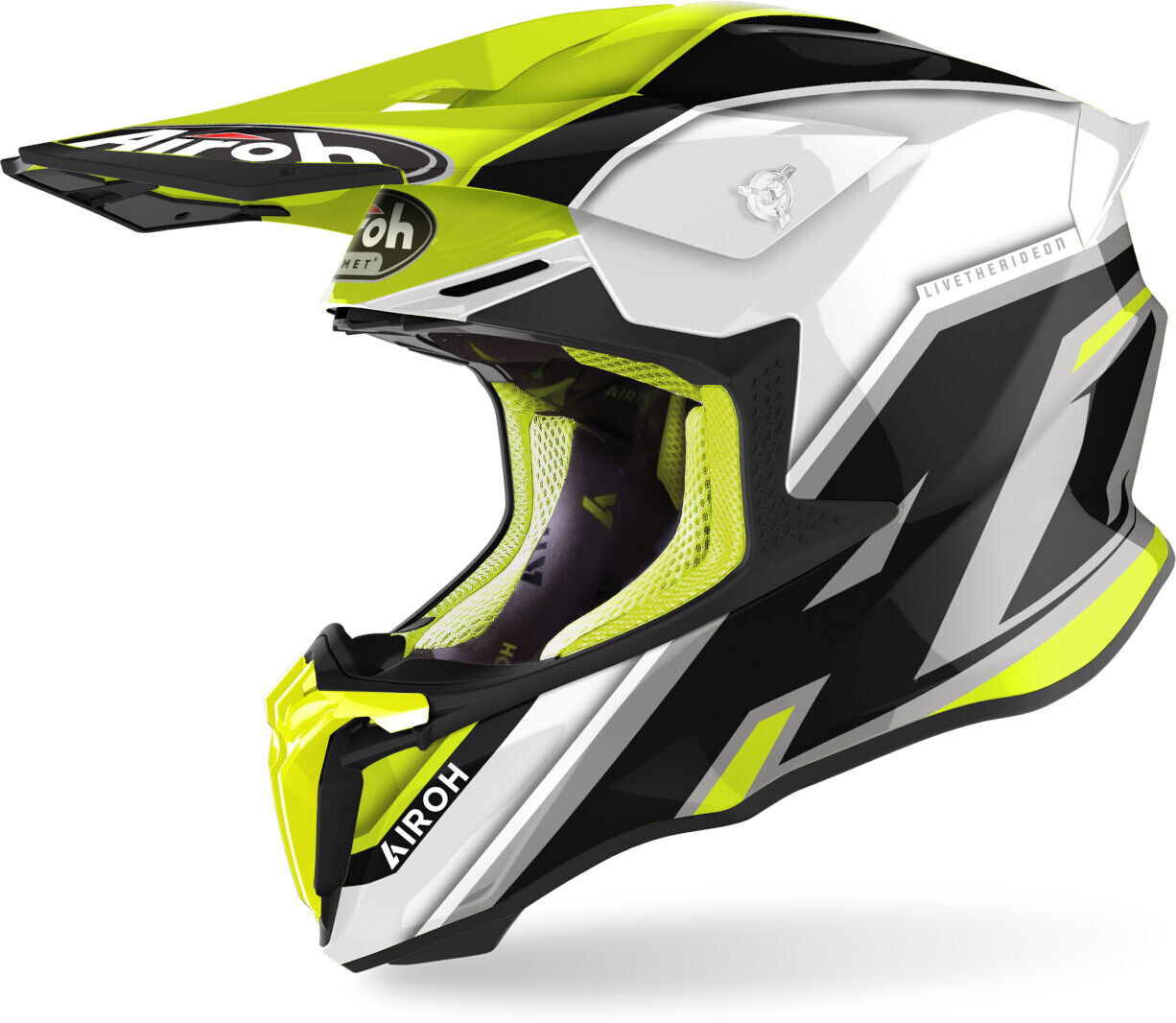 Airoh Twist 2.0 Shaken Casco de motocross - Amarillo (L)