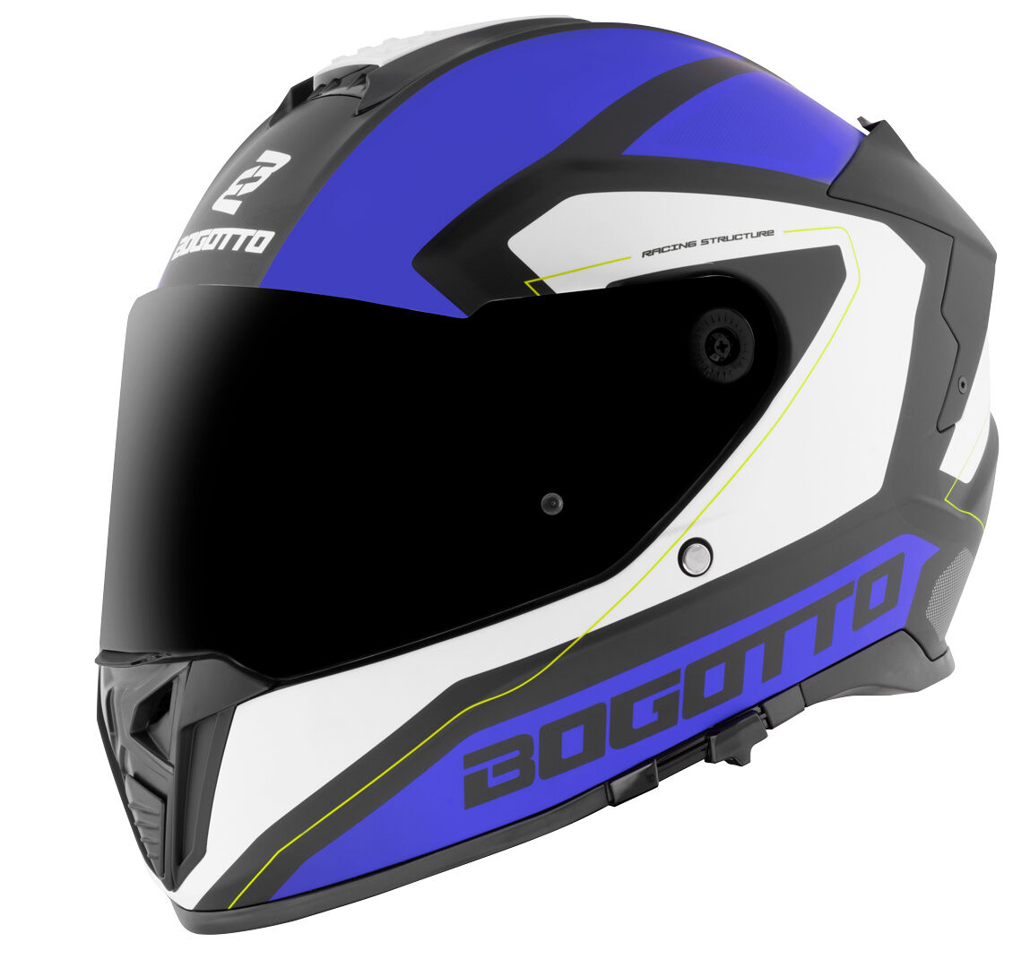 Bogotto FF122 BGT Casco - Blanco Turquesa Azul (S)