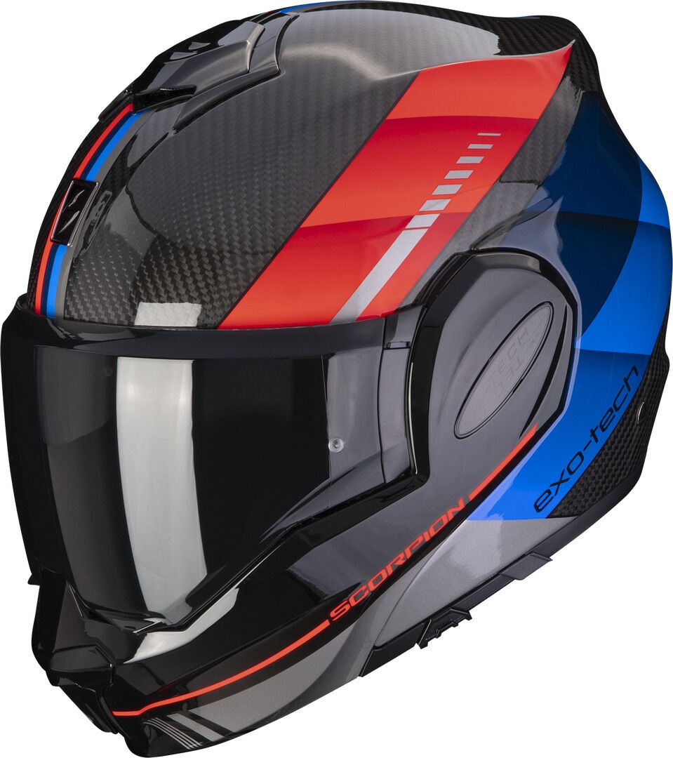 Scorpion Exo-Tech Evo Genus Carbon Casco - Negro Rojo Azul (M)