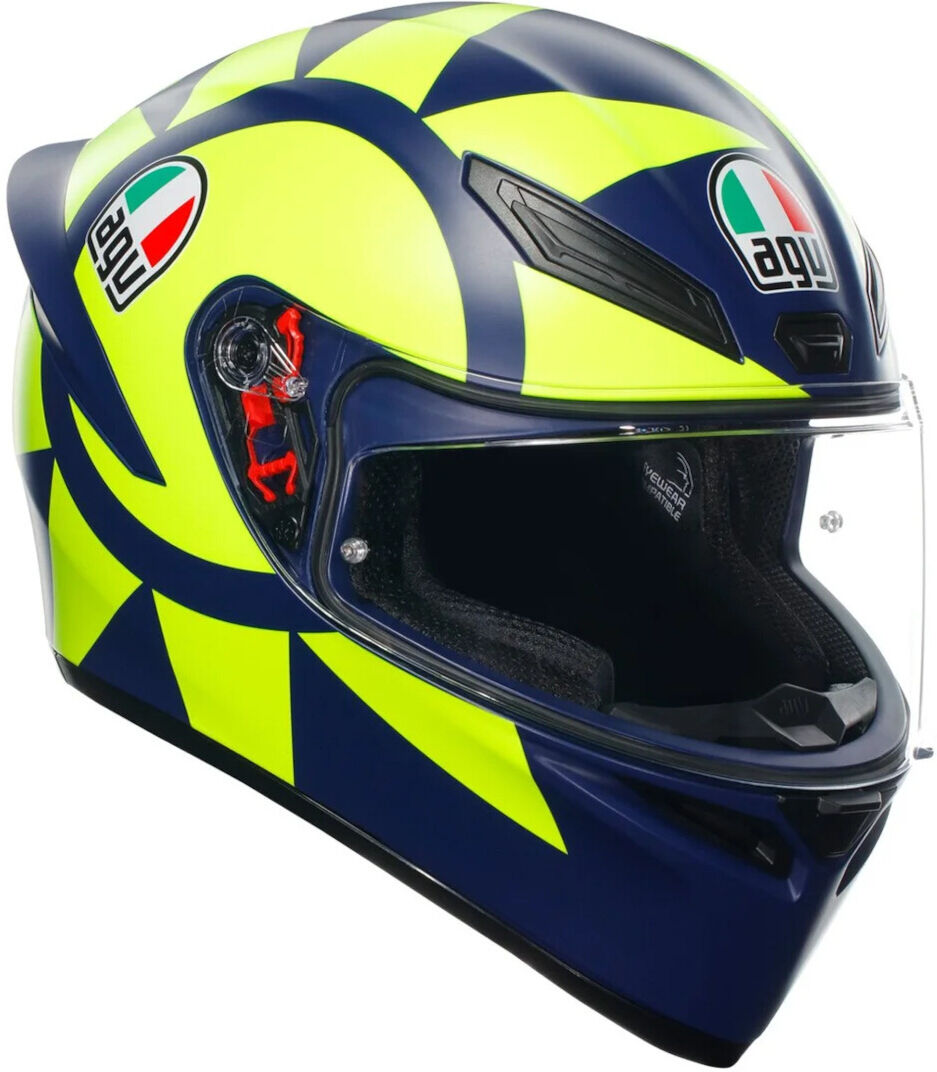 AGV K-1 S Soleluna 2018 Casco - Azul Amarillo (XS)