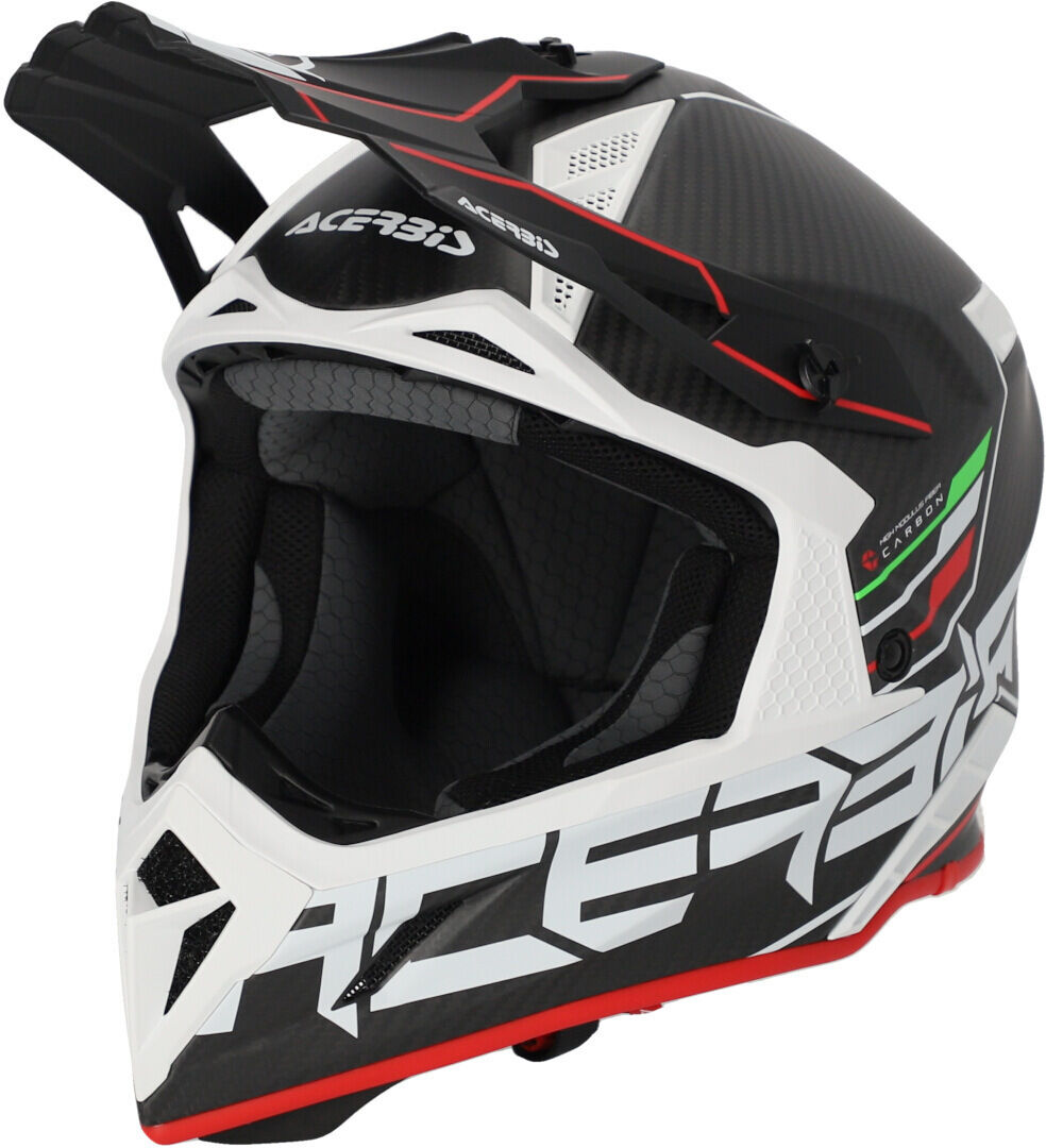 Acerbis Steel Carbon 2023 Casco de motocross - Negro Rojo (XL)