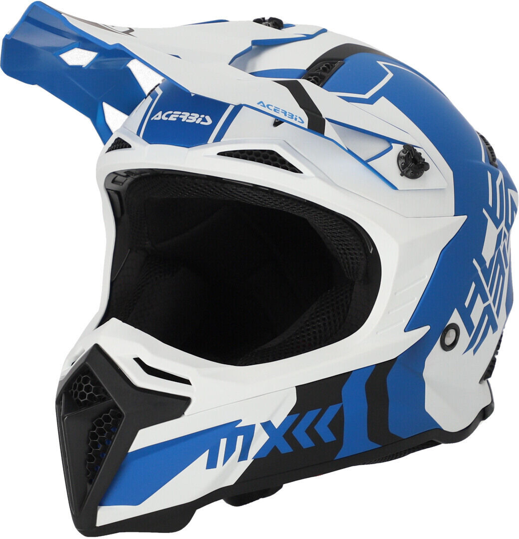 Acerbis Profile 5 Casco de motocross - Blanco Azul (S)