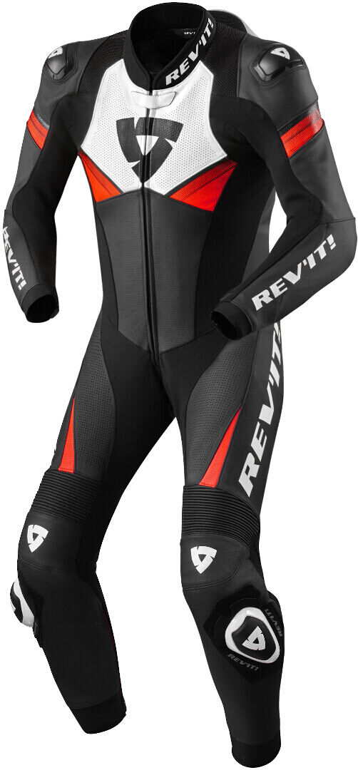 Revit Argon 2 -Argon-2-1pcs-Moto-Lthr-Suit - Negro Blanco Rojo (52)