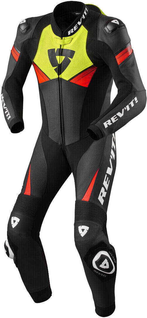 Revit Argon 2 -Argon-2-1pcs-Moto-Lthr-Suit - Negro Rojo Amarillo (48)