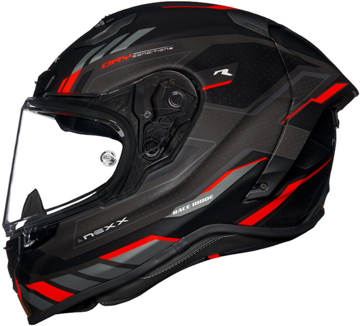 NEXX X.R3R Precision Casco - Negro Rojo (XL)