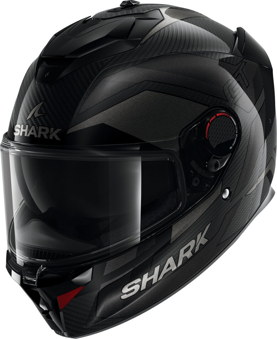 Shark Spartan GT Pro Ritmo Carbon Casco - Negro Gris (M)