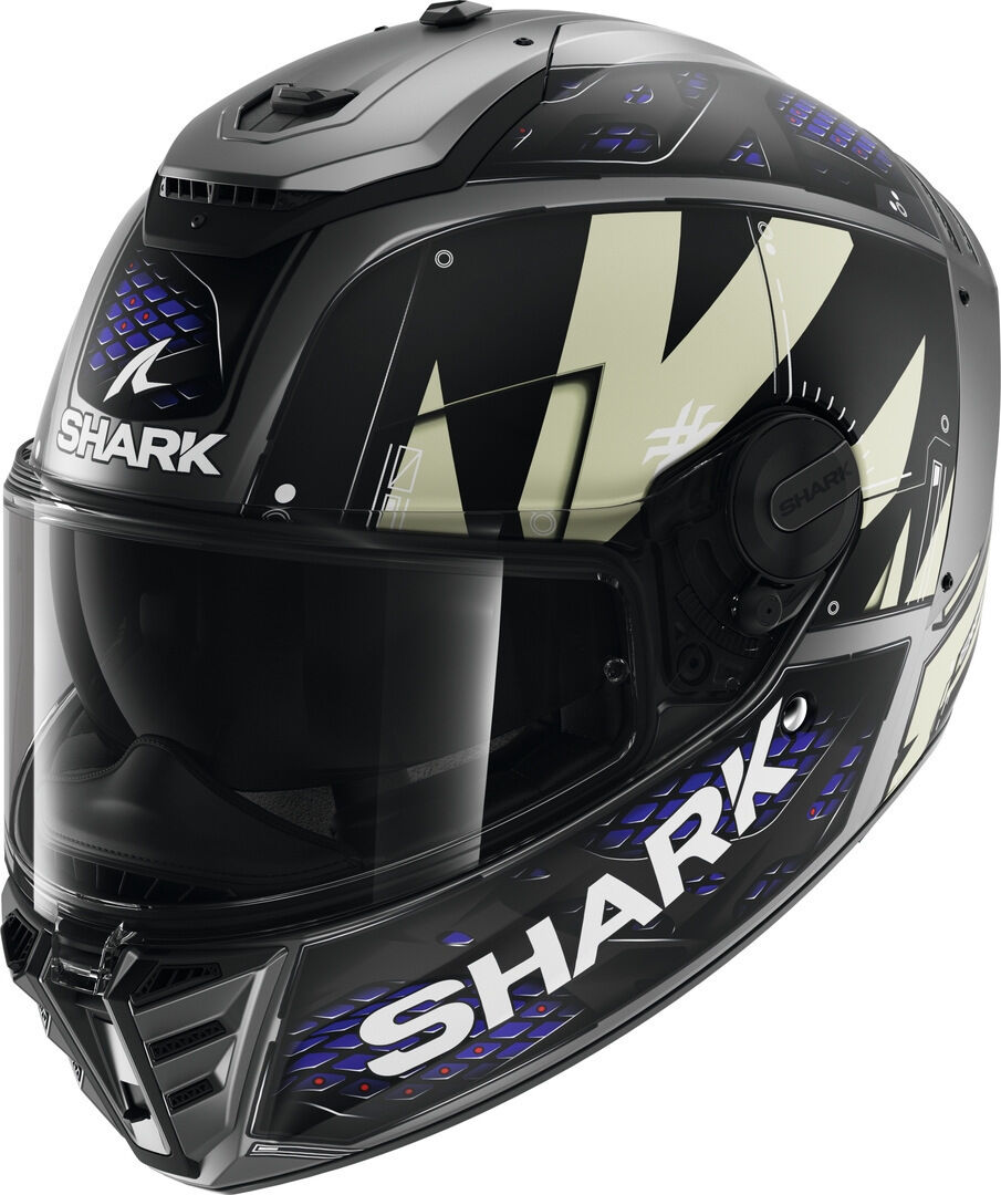 Shark Spartan RS Stingrey Casco - Gris Azul (XL)