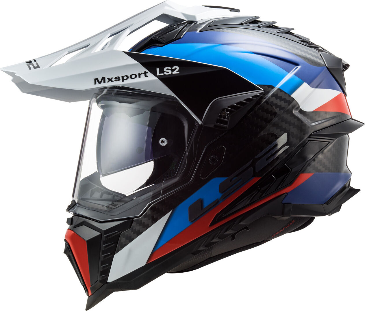 LS2 MX701 C Explorer Frontier G Casco de motocross - Negro Azul (XS)