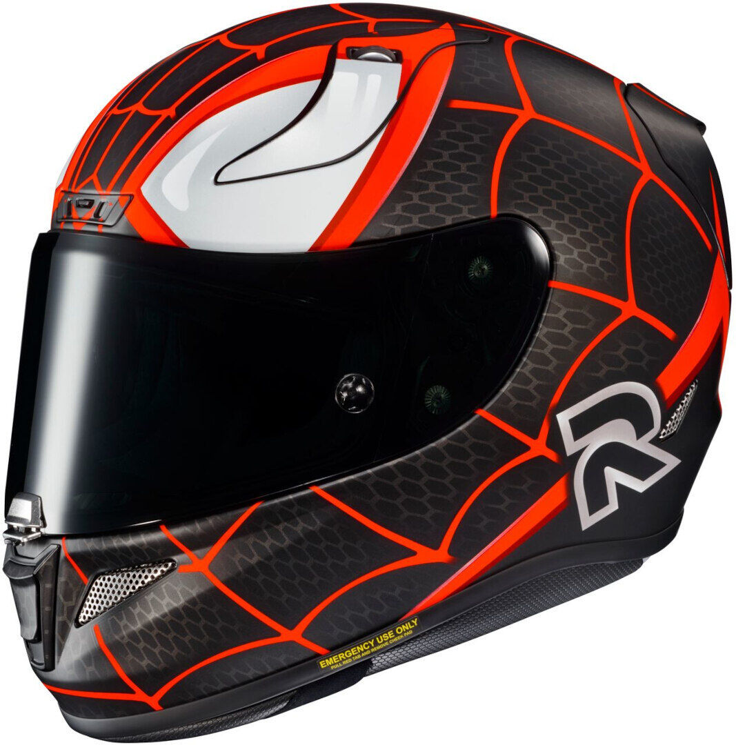 HJC RPHA 11 Miles Morales Marvel Casco - Negro Blanco Rojo