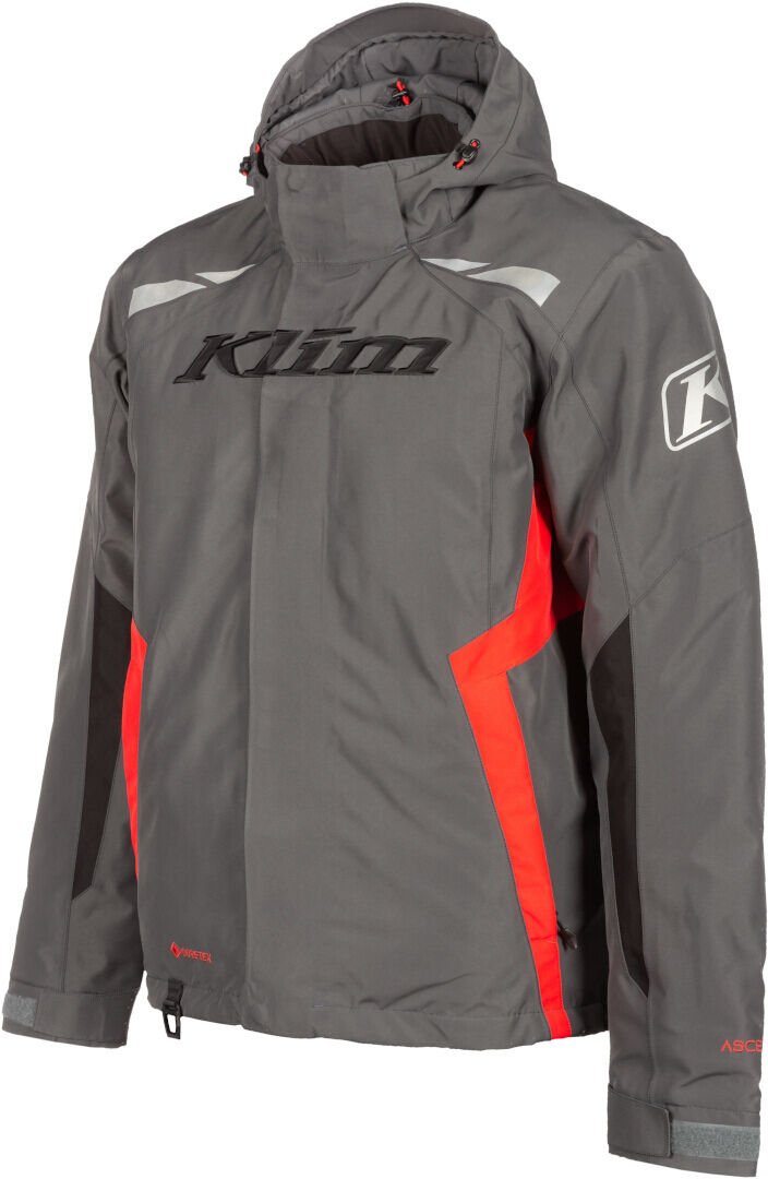 Klim Rift Chaqueta para moto de nieve - Gris Rojo (XL)