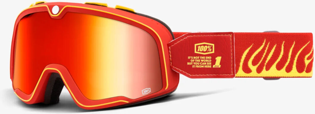 100% Barstow Death Spray Fire Gafas de motocross - Rojo Amarillo