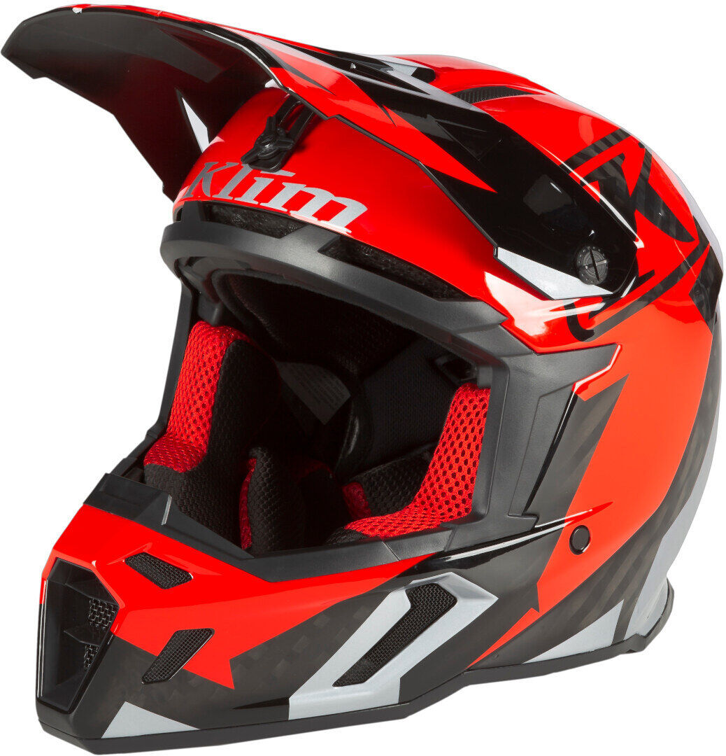 Klim F5 AMP Casco de motocross - Negro Rojo (XL)