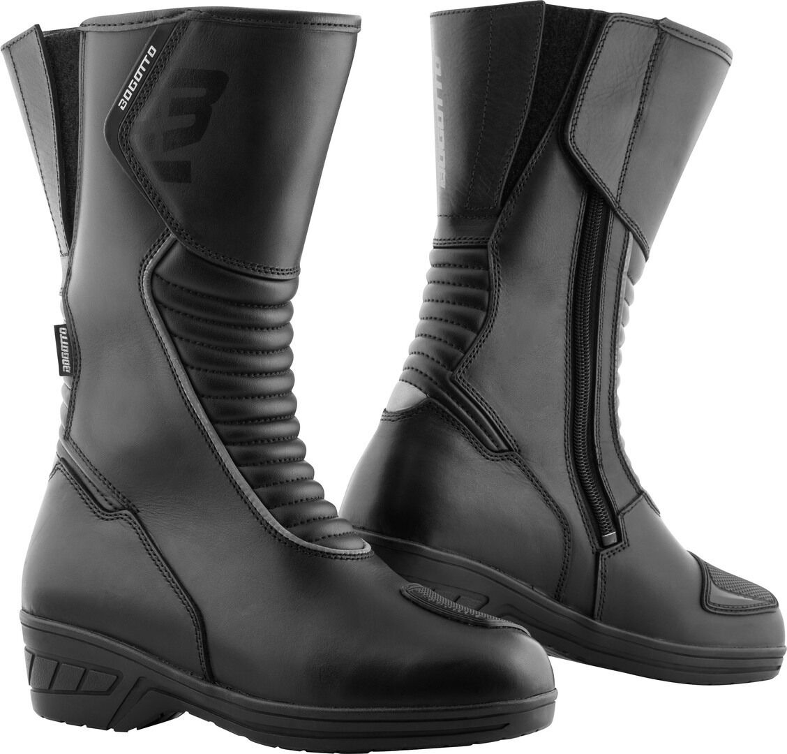 Bogotto Lady Long botas de moto impermeables para damas - Negro (38)