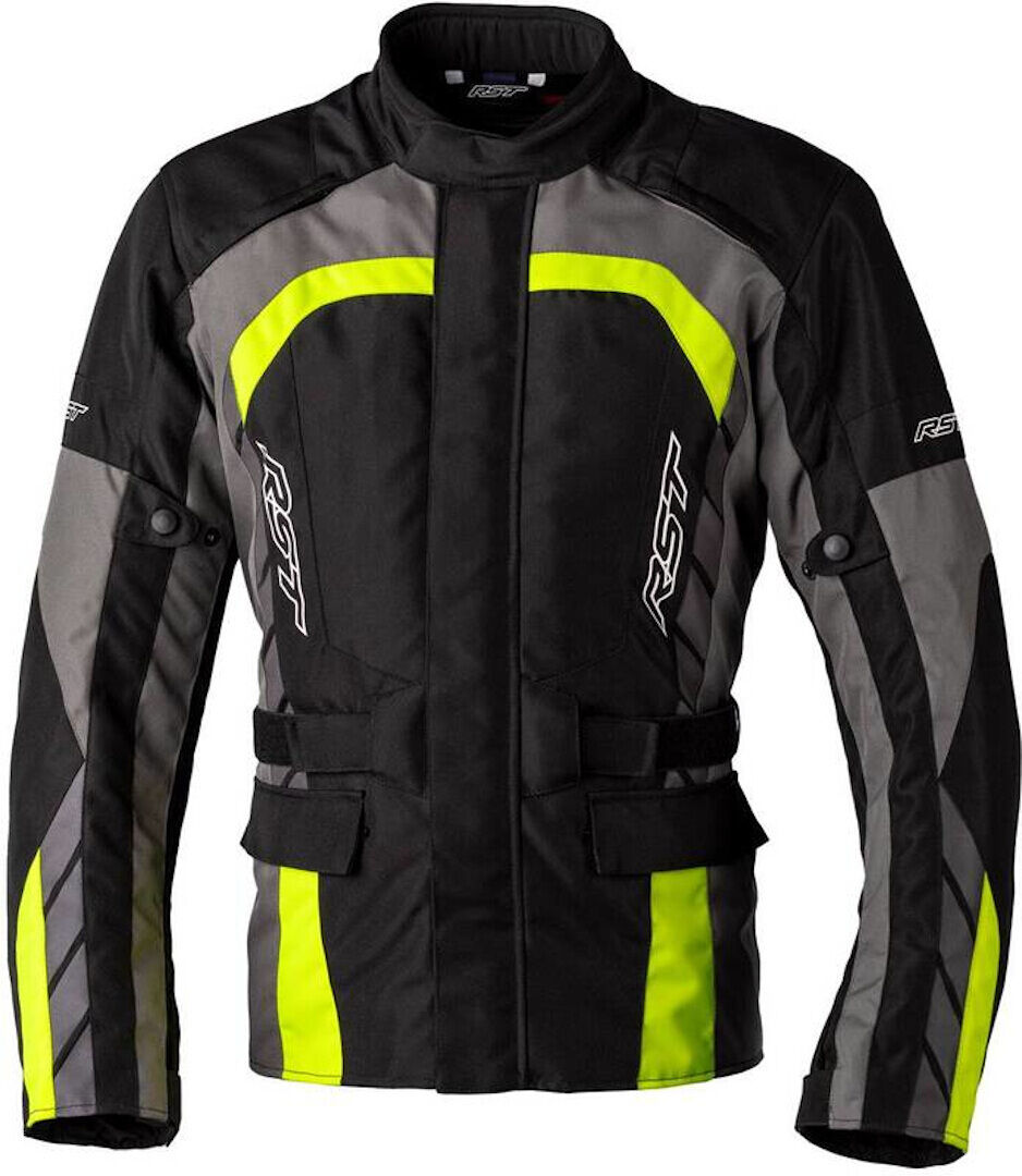 RST Alpha 5 Chaqueta textil de motocicleta - Negro Gris Amarillo (L)