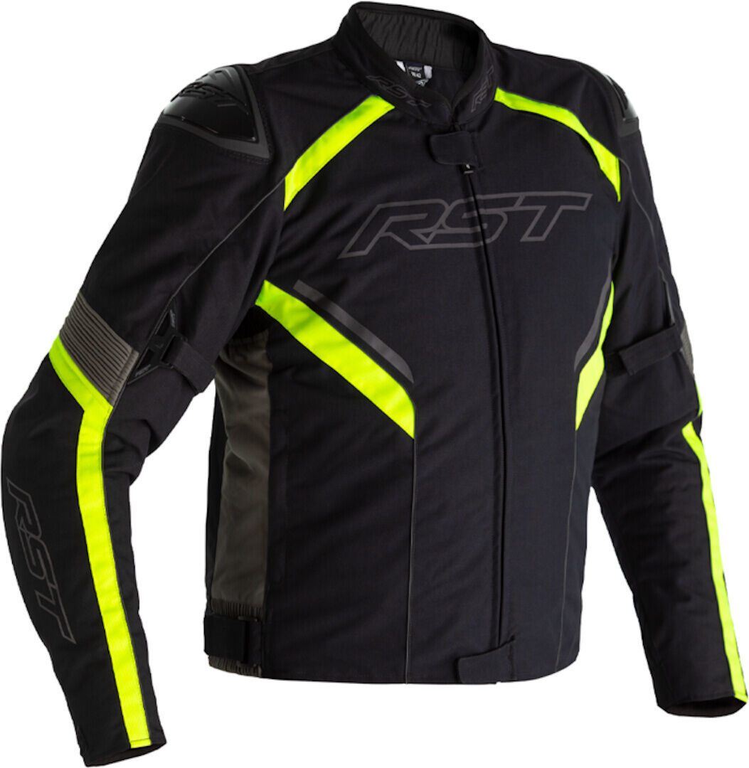 RST Sabre Chaqueta textil de motocicleta - Negro Amarillo (3XL)