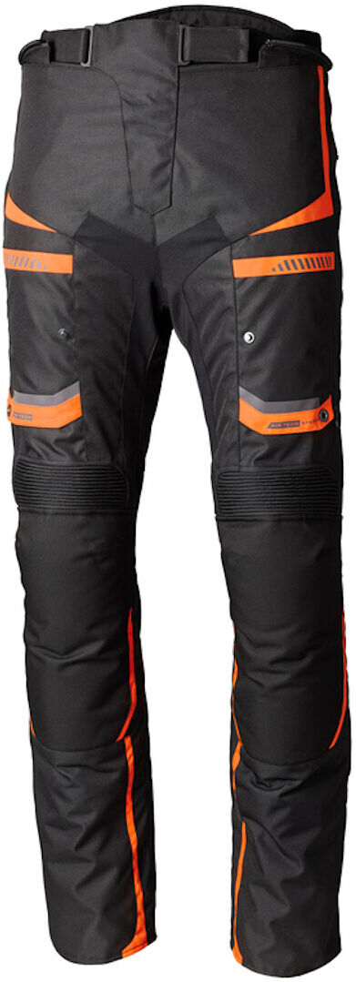 RST Pro Series Maverick Evo Pantalones textiles de motocicleta - Negro Naranja (4XL)