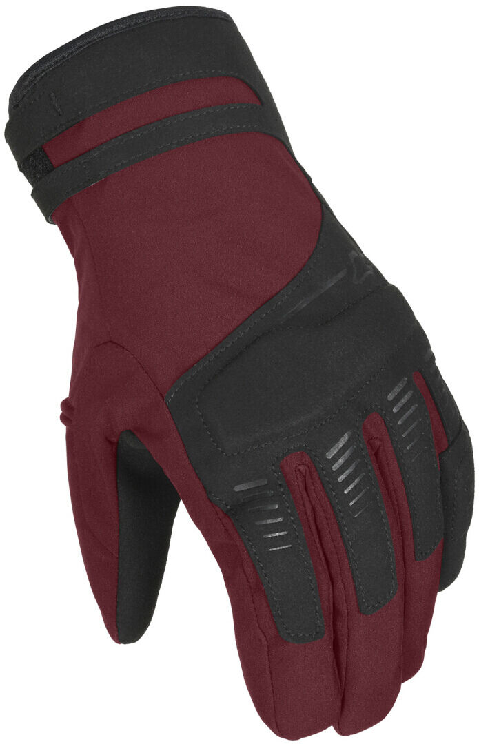 Macna Dim RTX Guantes de moto impermeables para mujer - Negro Rojo (L)