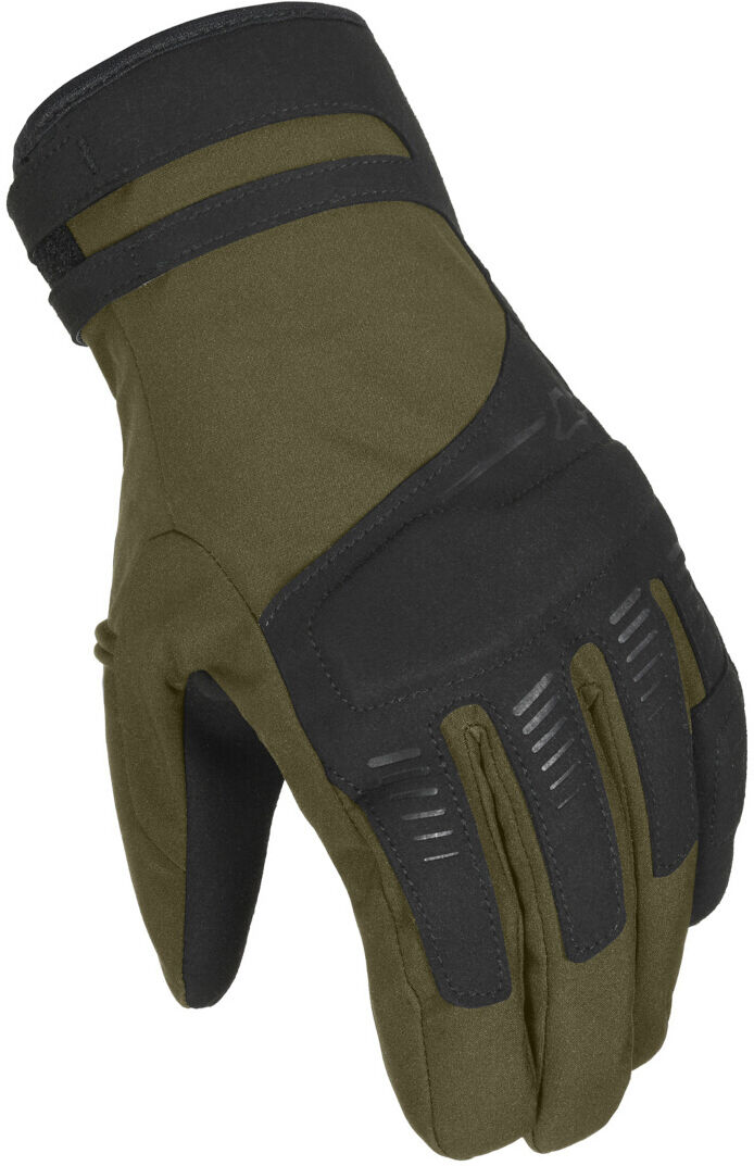 Macna Dim RTX Guantes de moto impermeables para mujer - Negro Verde (XL)