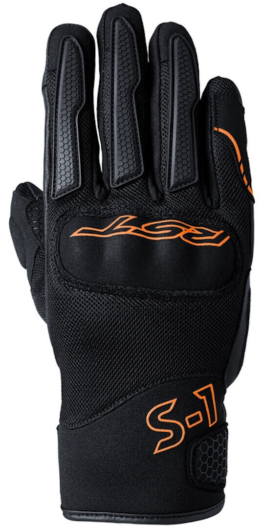 RST S1 Mesh Guantes de motocicleta - Negro Naranja (2XL)