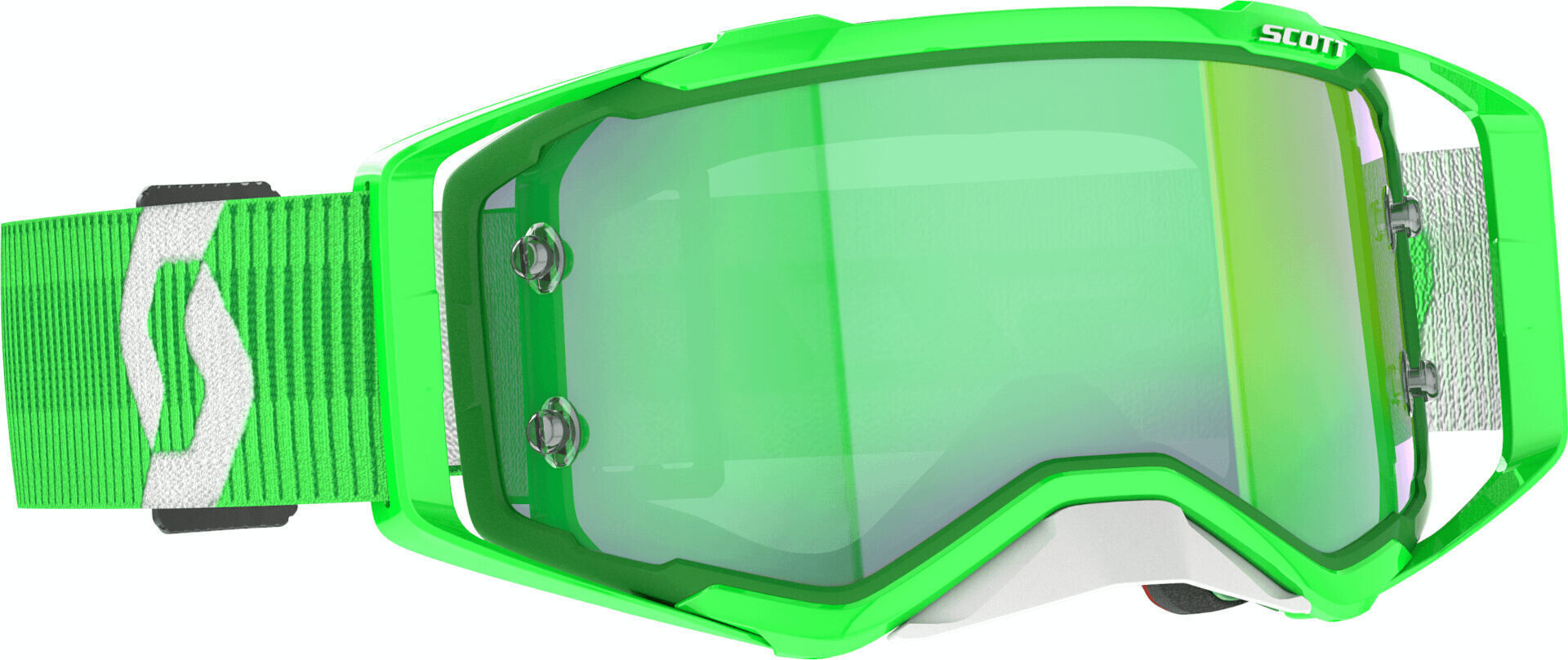 Scott Prospect Chrome Gafas de motocross verdes/blancas - Blanco Verde (un tamaño)