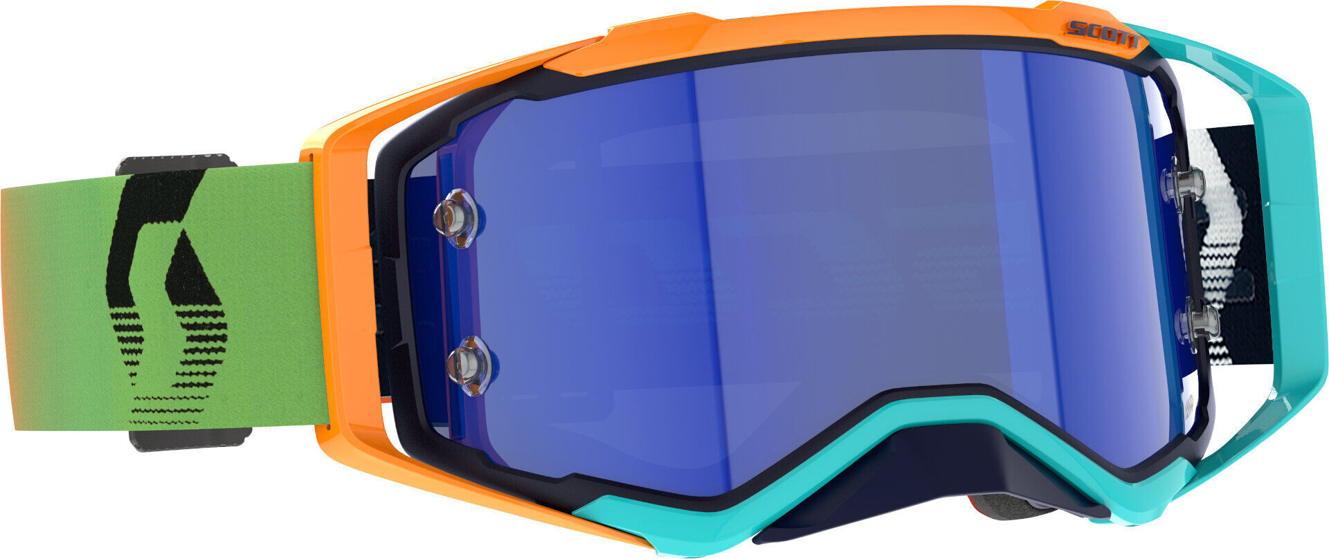 Scott Prospect AMP Chrome Gafas de motocross - Verde Naranja (un tamaño)