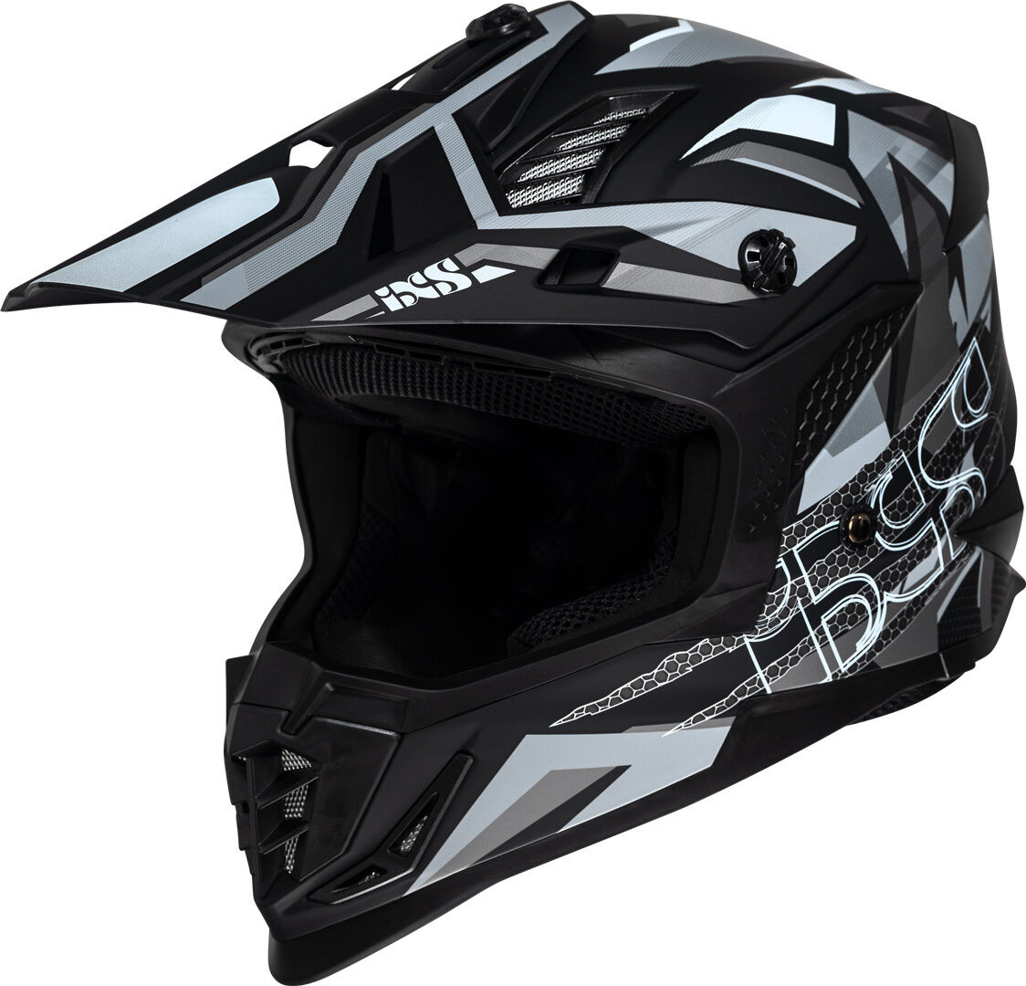 IXS 363 2.0 Casco de motocross - Negro Gris Blanco (XS)