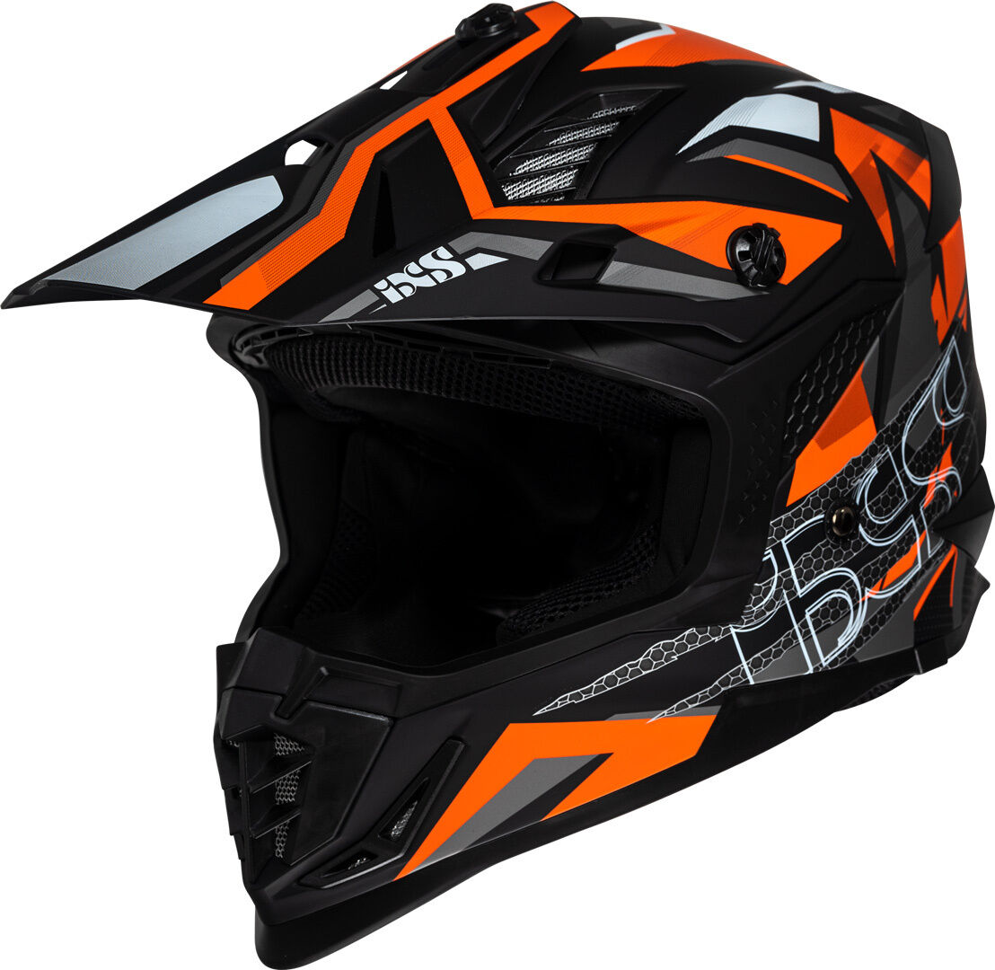 IXS 363 2.0 Casco de motocross - Negro Naranja (L)