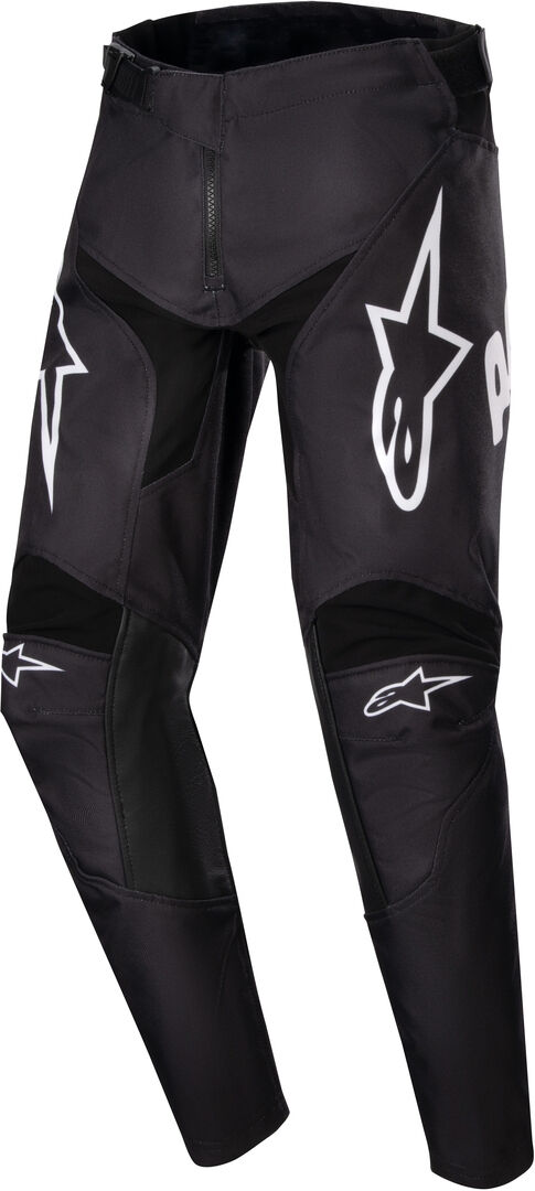 Alpinestars Racer Hana Pantalones Juveniles de Motocross - Negro Blanco (XL)