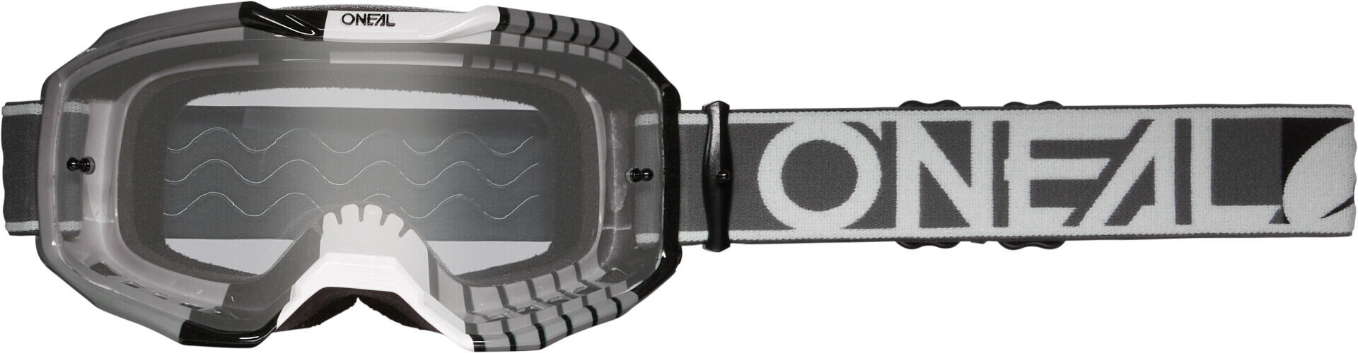 Oneal B-10 Duplex Clear Gafas de motocross - Negro Gris (un tamaño)