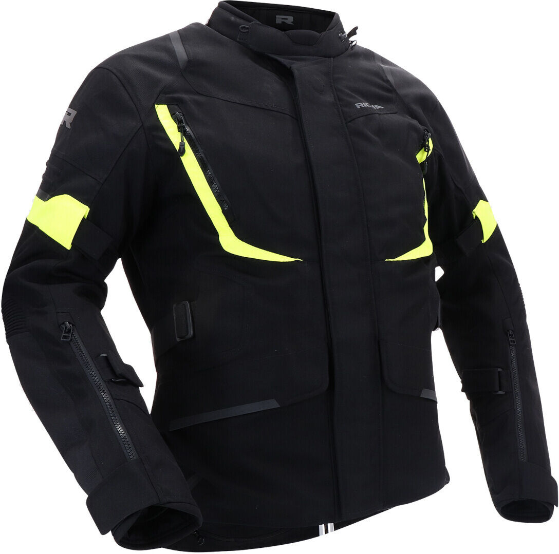 Richa Cyclone 2 Gore-Tex chaqueta textil impermeable para motocicletas - Negro Amarillo (S)