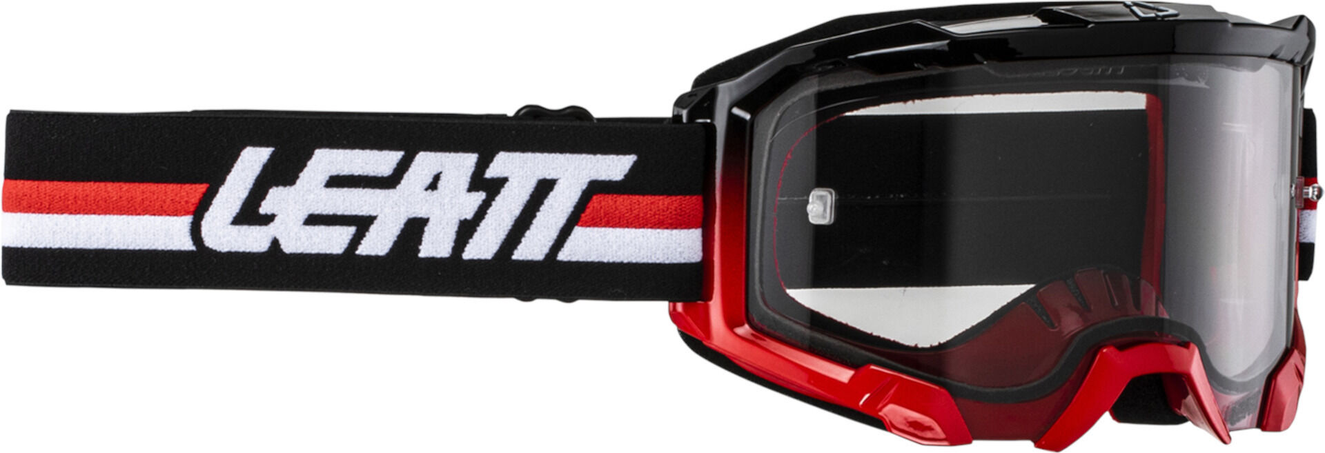 Leatt Velocity 4.5 Stripes 2024 Gafas de motocross - Negro Blanco Rojo (un tamaño)