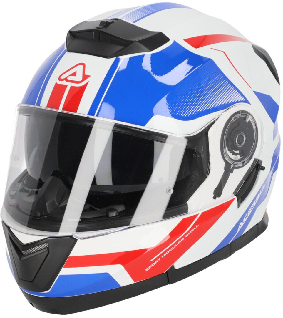 Acerbis Serel 2024 Casco - Blanco Rojo Azul (XS)