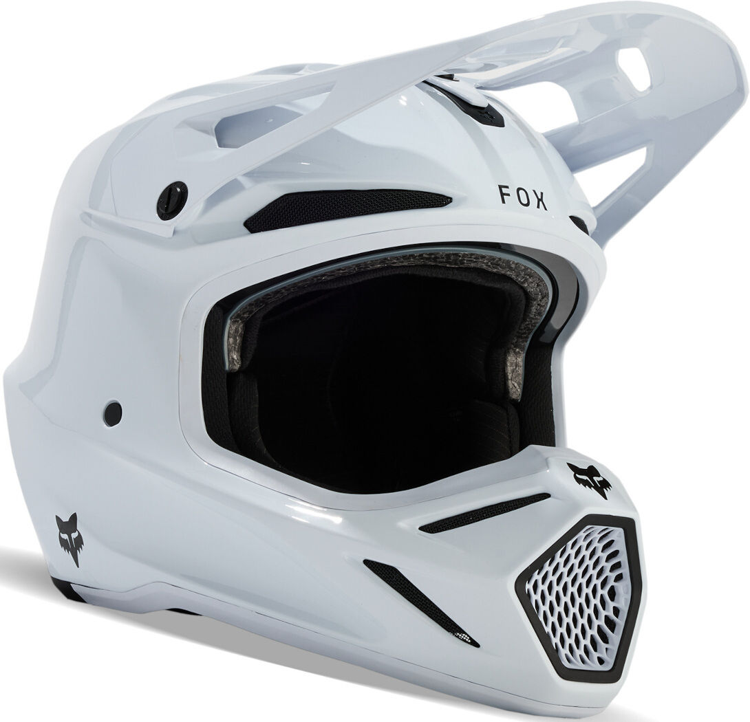 Fox V3 RS Carbon Solid MIPS Casco de motocross - Blanco (XS)