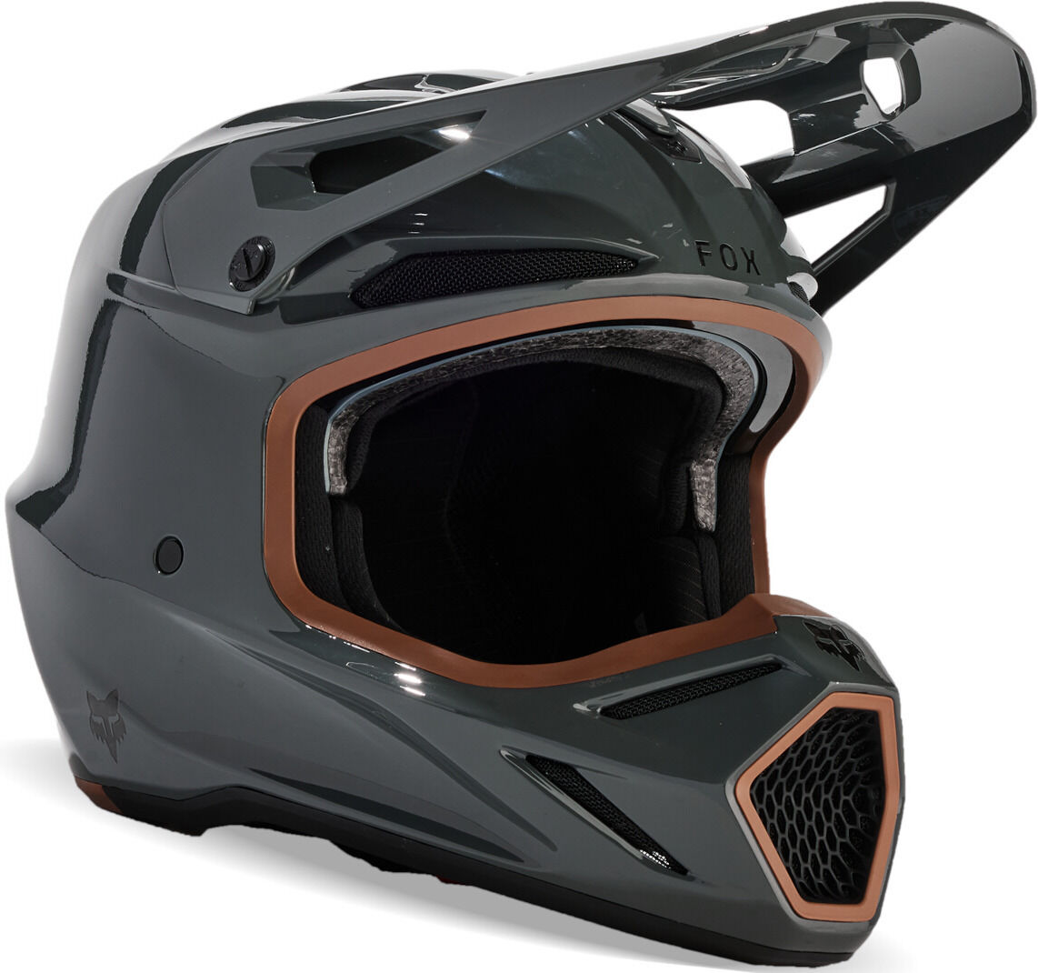 Fox V3 RS Carbon Solid MIPS Casco de motocross - Negro Gris (XS)
