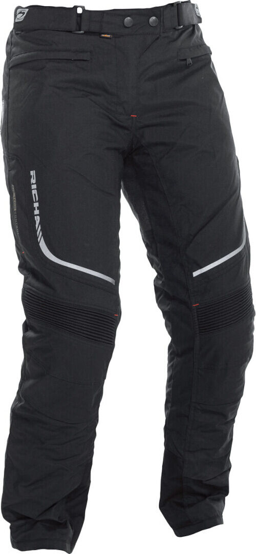 Richa Colorado Pantalones textiles impermeables para mujer de motocicleta - Negro (4XL)