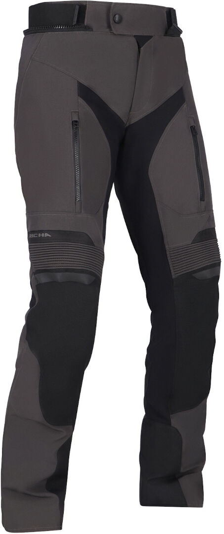 Richa Cyclone 2 Gore-Tex Pantalones textiles impermeables para mujer de motocicleta - Negro Gris (4XL)