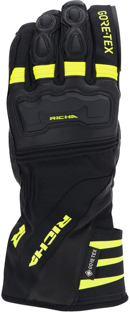 Richa Cold Protect Gore-Tex Guantes de moto impermeables - Negro Amarillo (XL)