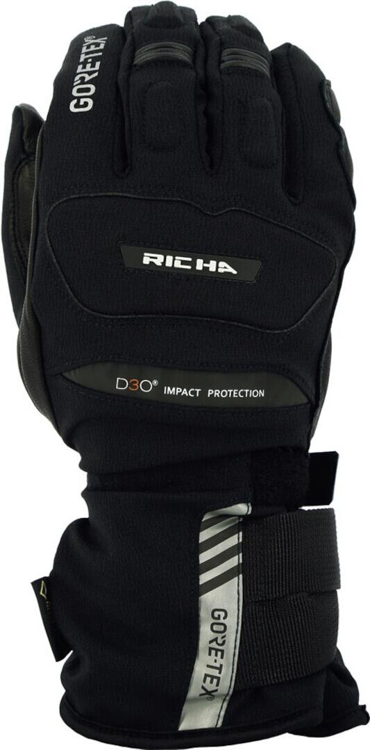 Richa North Gore-Tex Guantes de moto impermeables - Negro (L)