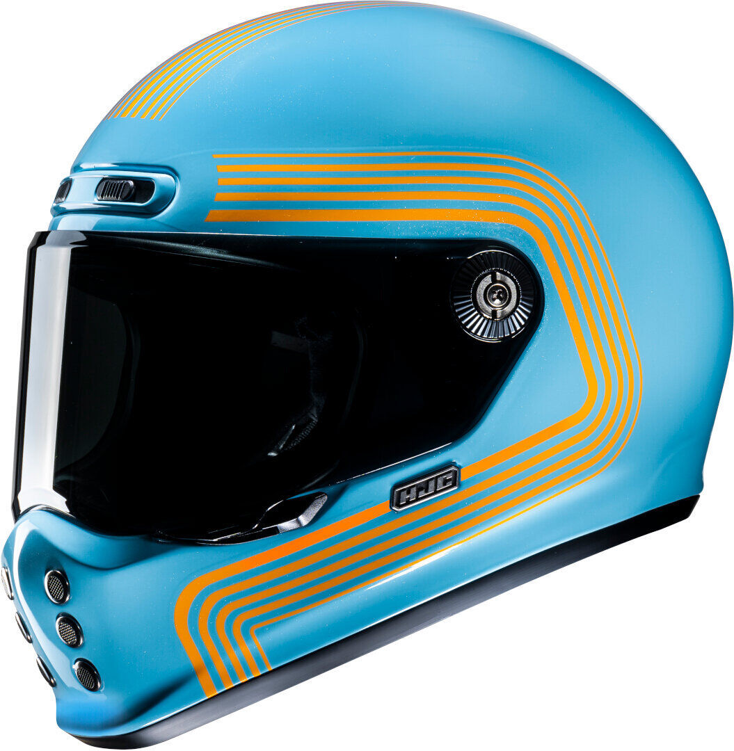 HJC V10 Foni Casco - Azul Naranja (XS 54 55)