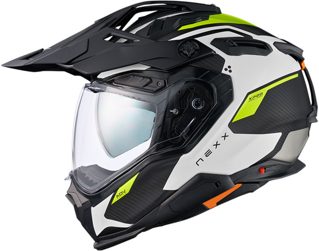 NEXX X.WED 3 Keyo Carbon 22-06 Casco de motocross - Negro Blanco Amarillo (XS)