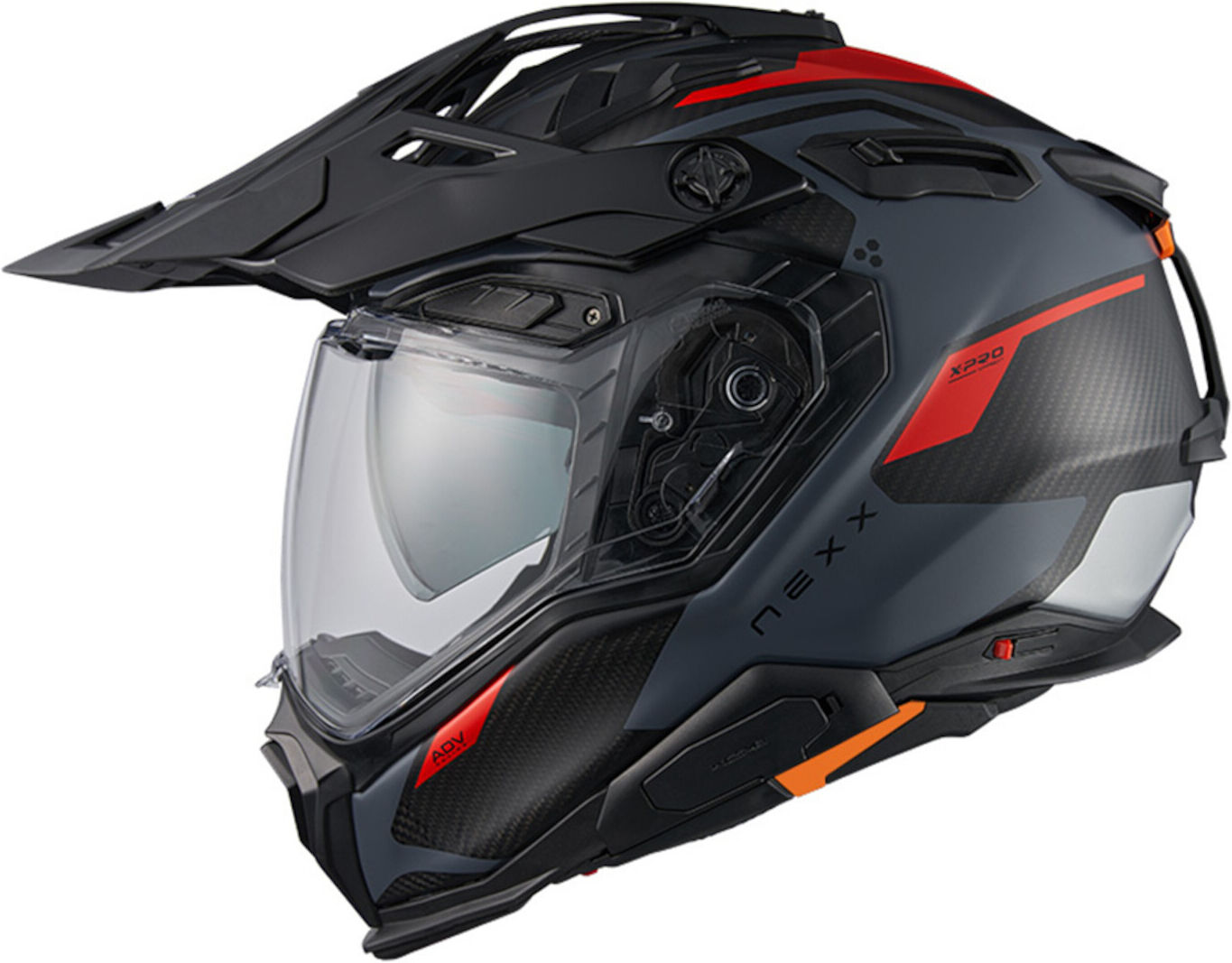 NEXX X.WED 3 Keyo Carbon 22-06 Casco de motocross - Negro Gris Rojo (XS)