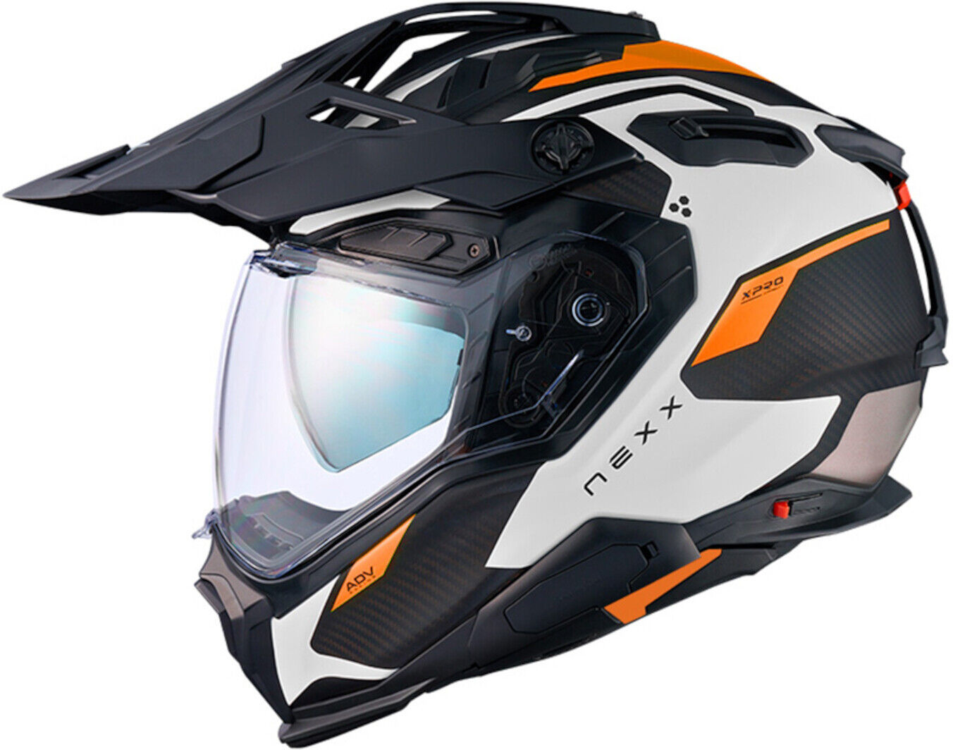 NEXX X.WED 3 Keyo Carbon 22-06 Casco de motocross - Negro Blanco Naranja (XL)